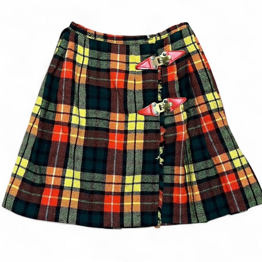 Vintage 1960’s Artbro Plaid Wool Skirt-Juniors